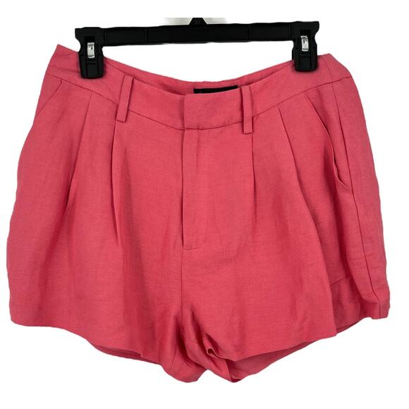 Paige shorts Andie Linen blend pink size 6 - Picture 1 of 5